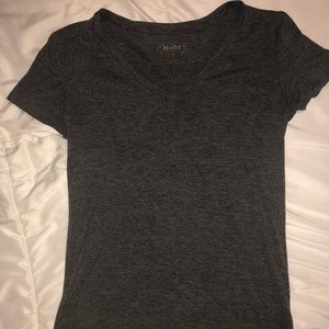 Gray T-shirt.